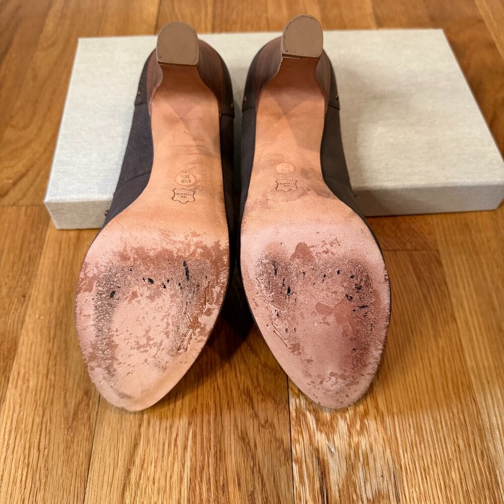 Vince Camuto Imagine Brown Leather Pumps - Picture 5 of 5